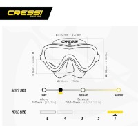 Masca pentru înot Cressi A1 Mask Black/Graphite Clear imaginea #7 — magazin online Desire.md