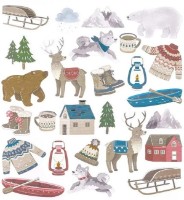Autocolante DPCraft Winter Lands 26pcs (DPNK-144)