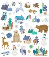 Наклейки DPCraft Winter Landscape Glitter 33pcs (DPNK-112) фото №2 — интернет-магазин Desire.md