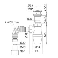 Sifon pentru lavoar SoloPlast T0515.0036 imaginea #2 — magazin online Desire.md