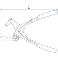 Clește pentru îndepărtarea țevilor de eșapament King Tony 9BP11 imaginea #2 — magazin online Desire.md