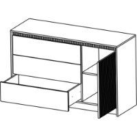 Comodă Gerbor Монако KOM1D3S Cashmere/Elegant Grey imaginea #4 — magazin online Desire.md