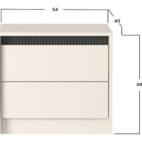 Прикроватная тумба Gerbor Монако KOM2S Cashmere/Elegant Grey фото №3 — интернет-магазин Desire.md