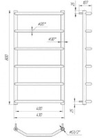 Uscător de prosoape Deffi Trapetia 800x430/400 imaginea #2 — magazin online Desire.md