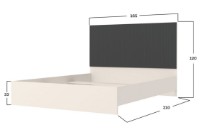 Кровать Gerbor Монако LOZ160 Cashmere/Elegant Grey фото №2 — интернет-магазин Desire.md