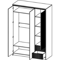 Dulap Gerbor Монако SZF3D2S Cashmere/Elegant Grey imaginea #3 — magazin online Desire.md