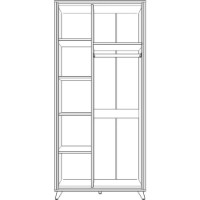 Шкаф Yasen Тина 2Д Cashmere/Black фото №2 — интернет-магазин Desire.md