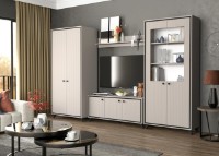 Навесная полка Yasen Тина Cashmere/Black фото №2 — интернет-магазин Desire.md