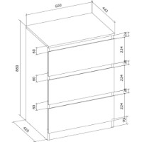 Comodă Yasen Easy 600 White imaginea #2 — magazin online Desire.md