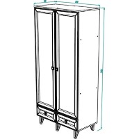 Dulap ML-Mobila Mira №29 2-door 1000 White imaginea #2 — magazin online Desire.md