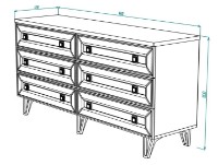 Комод ML-Mobila Mira №30 1600 White фото №3 — интернет-магазин Desire.md