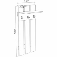 Cuier ML-Mobila №2 550x1300x220 Крафт Серый imaginea #2 — magazin online Desire.md