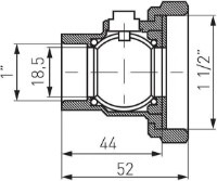 Кран Ferro 1 1/2 x 1 KSP2 фото №2 — интернет-магазин Desire.md