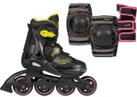 Роликовые коньки Playlife Joker Combo Yellow Glow 34-37 (880326)
