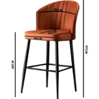 Барный стул Trendy Rubi Black 97x52x42cm GTR005799 2pcs фото №4 — интернет-магазин Desire.md