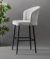 Scaun de bar Trendy Rubi Cream/Black 97x52x42cm GTR005801 2pcs imaginea #2 — magazin online Desire.md