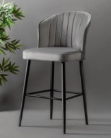 Scaun de bar Trendy Rubi Grey/Black 97x52x42cm GTR005802 2pcs imaginea #1 — magazin online Desire.md