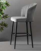 Scaun de bar Trendy Rubi Grey/Black 97x52x42cm GTR005802 2pcs imaginea #2 — magazin online Desire.md