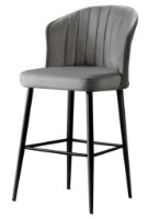 Scaun de bar Trendy Rubi Grey/Black 97x52x42cm GTR005802 2pcs imaginea #3 — magazin online Desire.md