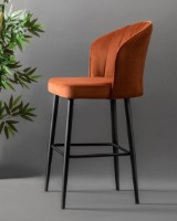 Scaun de bar Trendy Rubi Red Tile/Black 97x52x42cm GTR005803 2pcs imaginea #2 — magazin online Desire.md