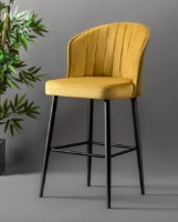 Scaun de bar Trendy Rubi Yellow/Black 97x52x42cm GTR005804 2pcs imaginea #1 — magazin online Desire.md