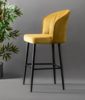 Scaun de bar Trendy Rubi Yellow/Black 97x52x42cm GTR005804 2pcs imaginea #2 — magazin online Desire.md