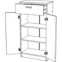 Тумба ML-Mobila Вуди №4 600 Шварцвальд/Шиншила фото №2 — интернет-магазин Desire.md