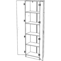 Шкаф ML-Mobila Вуди №5 600 Шварцвальд/Шиншила фото №4 — интернет-магазин Desire.md
