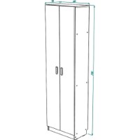 Шкаф ML-Mobila Вуди №5 600 Шварцвальд/Шиншила фото №3 — интернет-магазин Desire.md