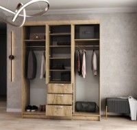 Dulap cu uşi glisante ML-Mobila Дипломат 1700 New Kraft Gray imaginea #2 — magazin online Desire.md