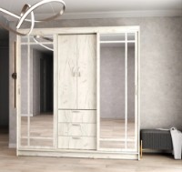 Dulap cu uşi glisante ML-Mobila Дипломат 2000 New Крафт белый