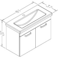 Шкаф с умывальником Orka Bafa 80 White (16874) фото №2 — интернет-магазин Desire.md