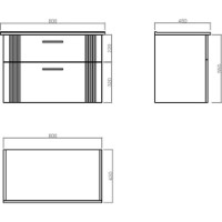 Dulap cu lavoar Orka Bari 80 White (19185) imaginea #2 — magazin online Desire.md