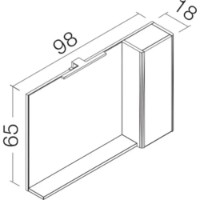 Dulap cu oglindă Orka Duden 100 Odeon Red Walnut (17431) imaginea #3 — magazin online Desire.md