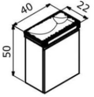Шкаф с умывальником Orka Ferla 40 White (19529) фото №2 — интернет-магазин Desire.md