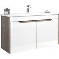 Dulap cu lavoar Orka Lago 85 Brown Stone/White (19961)