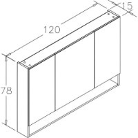 Dulap cu oglindă Orka Malta 120 Anthracite Matt (16151) imaginea #2 — magazin online Desire.md