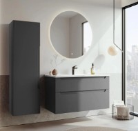 Шкаф с умывальником Orka Messina 100 Anthracite (19218) фото №3 — интернет-магазин Desire.md