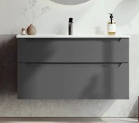 Шкаф с умывальником Orka Messina 100 Anthracite (19218)