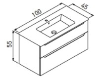 Шкаф с умывальником Orka Messina 100 White (19219) фото №3 — интернет-магазин Desire.md