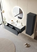 Шкаф с умывальником Orka Olbia 100 Anthracite (19210) фото №4 — интернет-магазин Desire.md