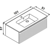Шкаф с умывальником Orka Olbia 100 White (19207) фото №3 — интернет-магазин Desire.md