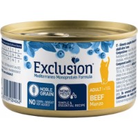 Hrană umedă pentru pisici Exclusion Noble Grain Adult Cat Beef 85g