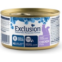 Hrană umedă pentru pisici Exclusion Noble Grain Adult Cat Giant Sterilized Chicken 85g