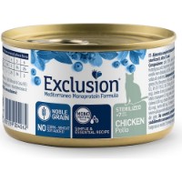 Hrană umedă pentru pisici Exclusion Noble Grain Adult Cat Sterilized 7+ Chicken 85g
