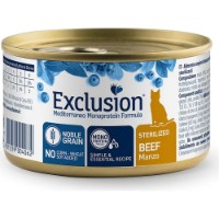 Hrană umedă pentru pisici Exclusion Noble Grain Adult Cat Sterilized Beef 85g