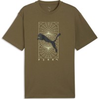 Tricou bărbătesc Puma Pumatech Relaxed Graphic Loden Green, s.XXL imaginea #1 — magazin online Desire.md