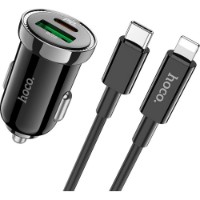Încărcător auto Hoco Z44 Leading Type-C to Lightning Black