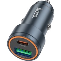 Încărcător auto Hoco Z57A Glorious PD30W Type-C to Type-C Metal Gray imaginea #2 — magazin online Desire.md