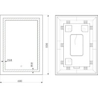 Oglindă baie Dubiel Vitrum Focus 60x80 Led (10702) imaginea #4 — magazin online Desire.md
